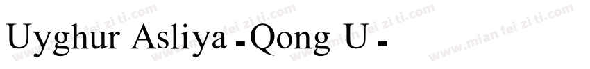 Uyghur Asliya-Qong U字体转换